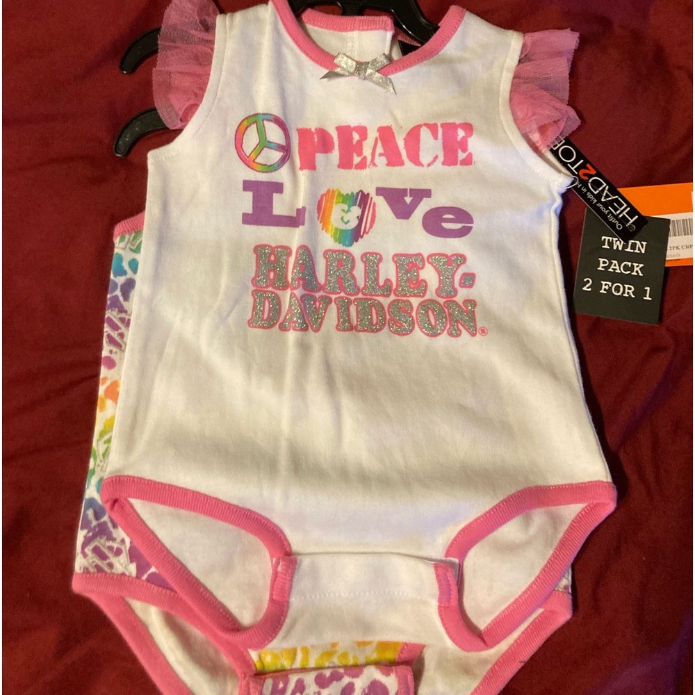 🆑 2 for $12 🆑 NWT Harley Davidson 2 pc Onsies